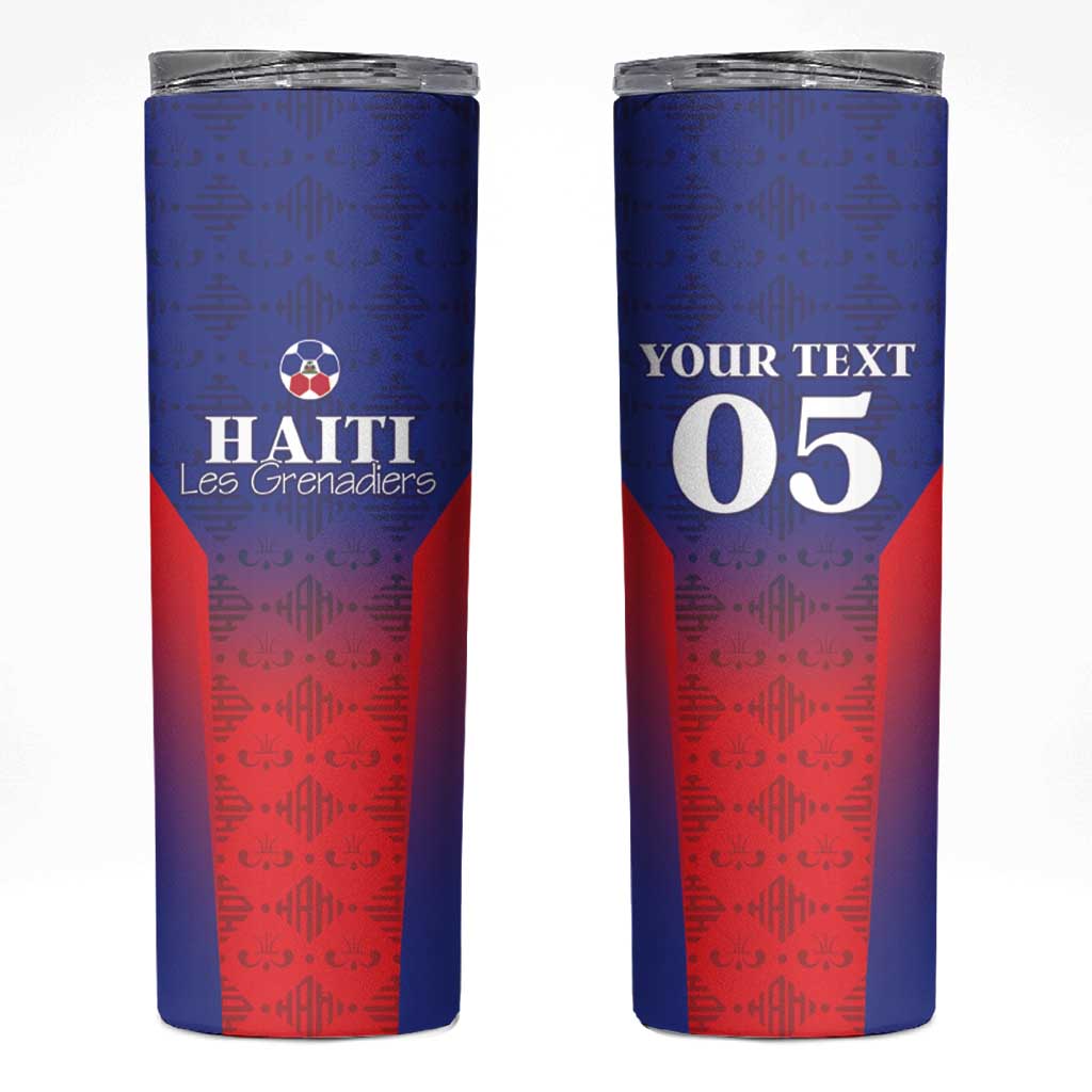 Custom Haiti Football Skinny Tumbler Sporty Style - Wonder Print Shop