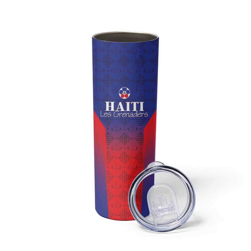 Custom Haiti Football Skinny Tumbler Sporty Style - Wonder Print Shop
