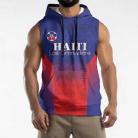 Custom Haiti Football Sleeveless Hoodie Sporty Style - Wonder Print Shop