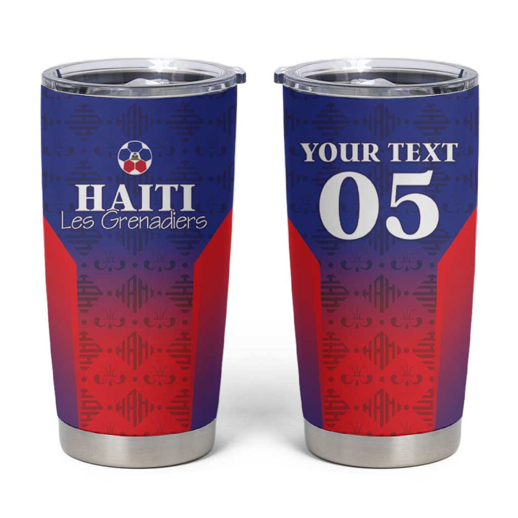 Custom Haiti Football Tumbler Cup Sporty Style - Wonder Print Shop