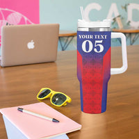 Custom Haiti Football Tumbler With Handle Sporty Style - Wonder Print Shop