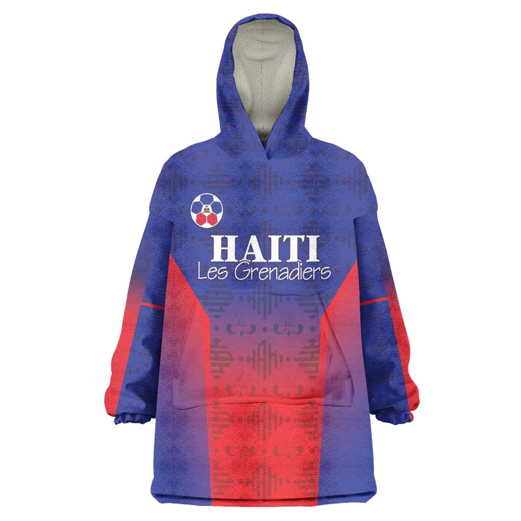 Custom Haiti Football Wearable Blanket Hoodie Sporty Style - Wonder Print Shop