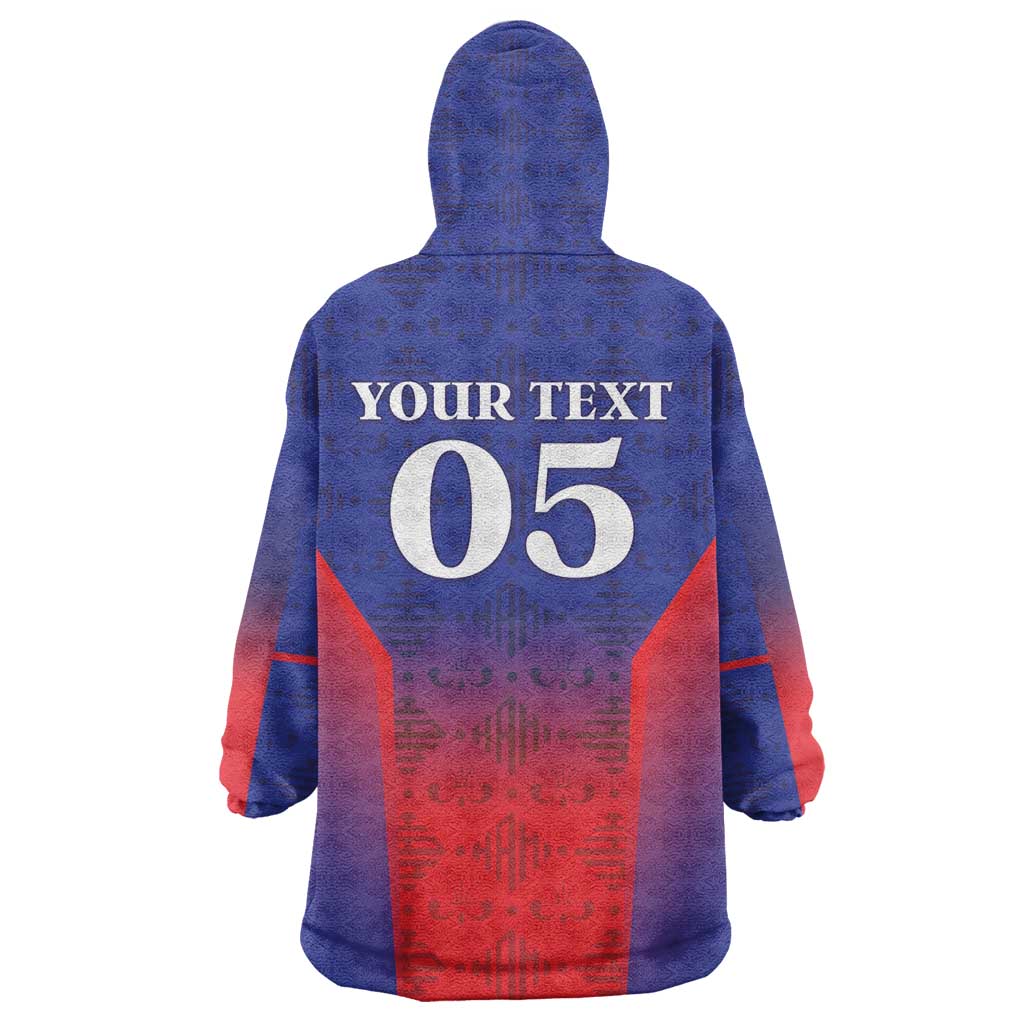 Custom Haiti Football Wearable Blanket Hoodie Sporty Style - Wonder Print Shop