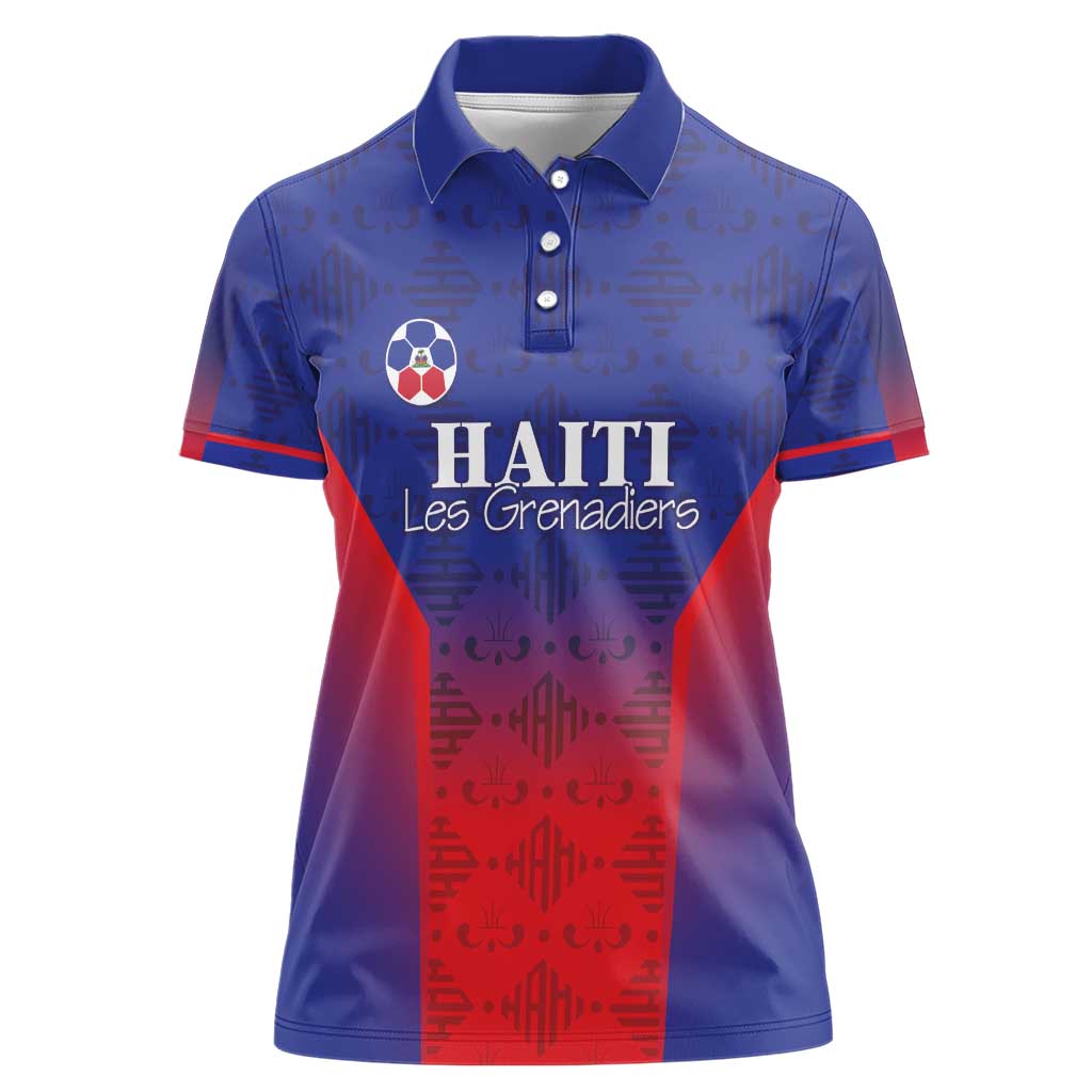 Custom Haiti Football Women Polo Shirt Sporty Style - Wonder Print Shop