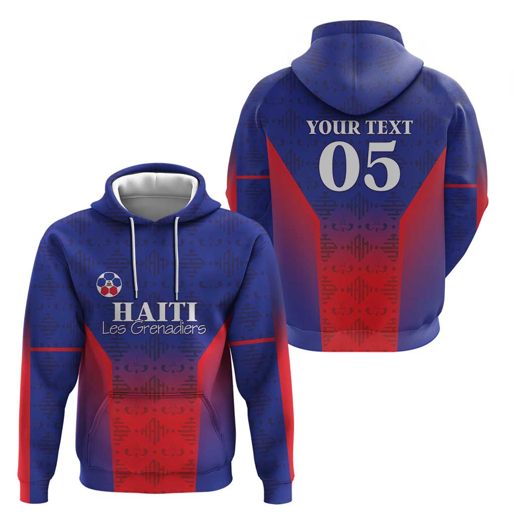 Custom Haiti Football Zip Hoodie Sporty Style - Wonder Print Shop