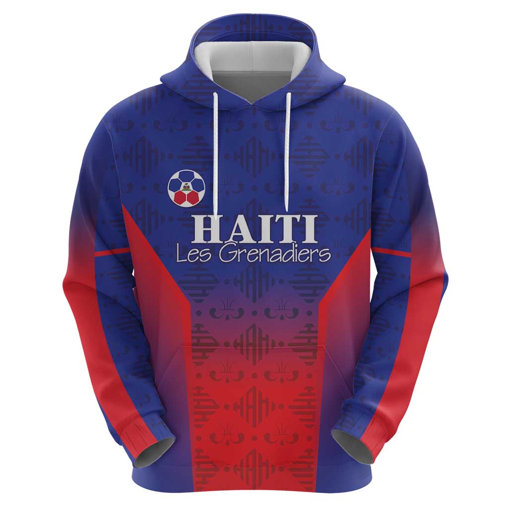 Custom Haiti Football Zip Hoodie Sporty Style - Wonder Print Shop
