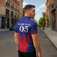 Custom Haiti Football Zipper Polo Shirt Sporty Style - Wonder Print Shop