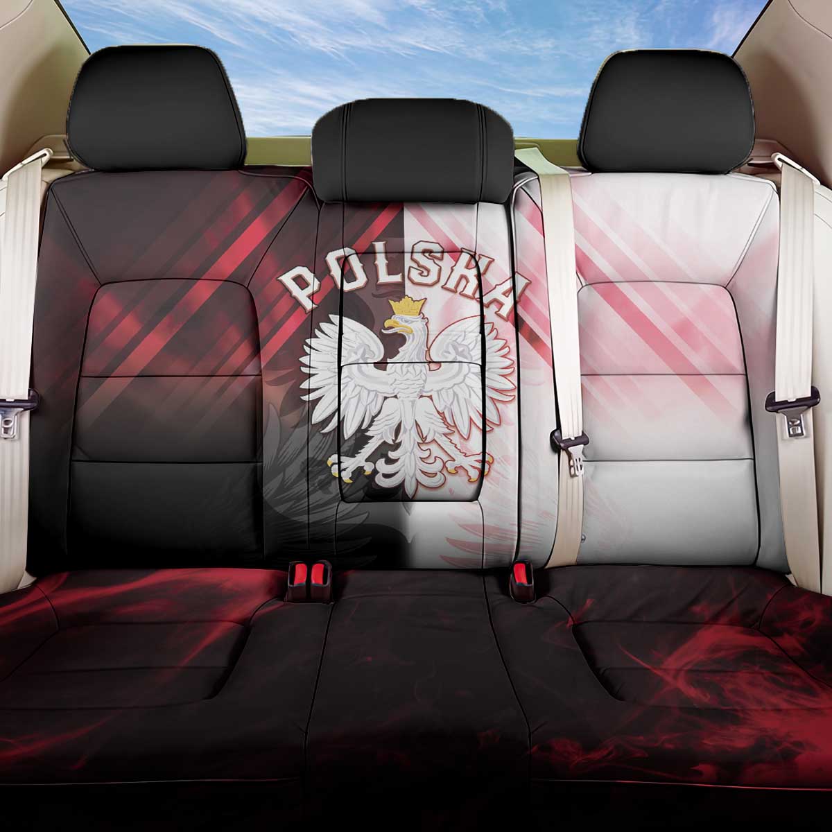 Poland Crowned Eagle Back Car Seat Cover Special Style - Wonder Print Shop