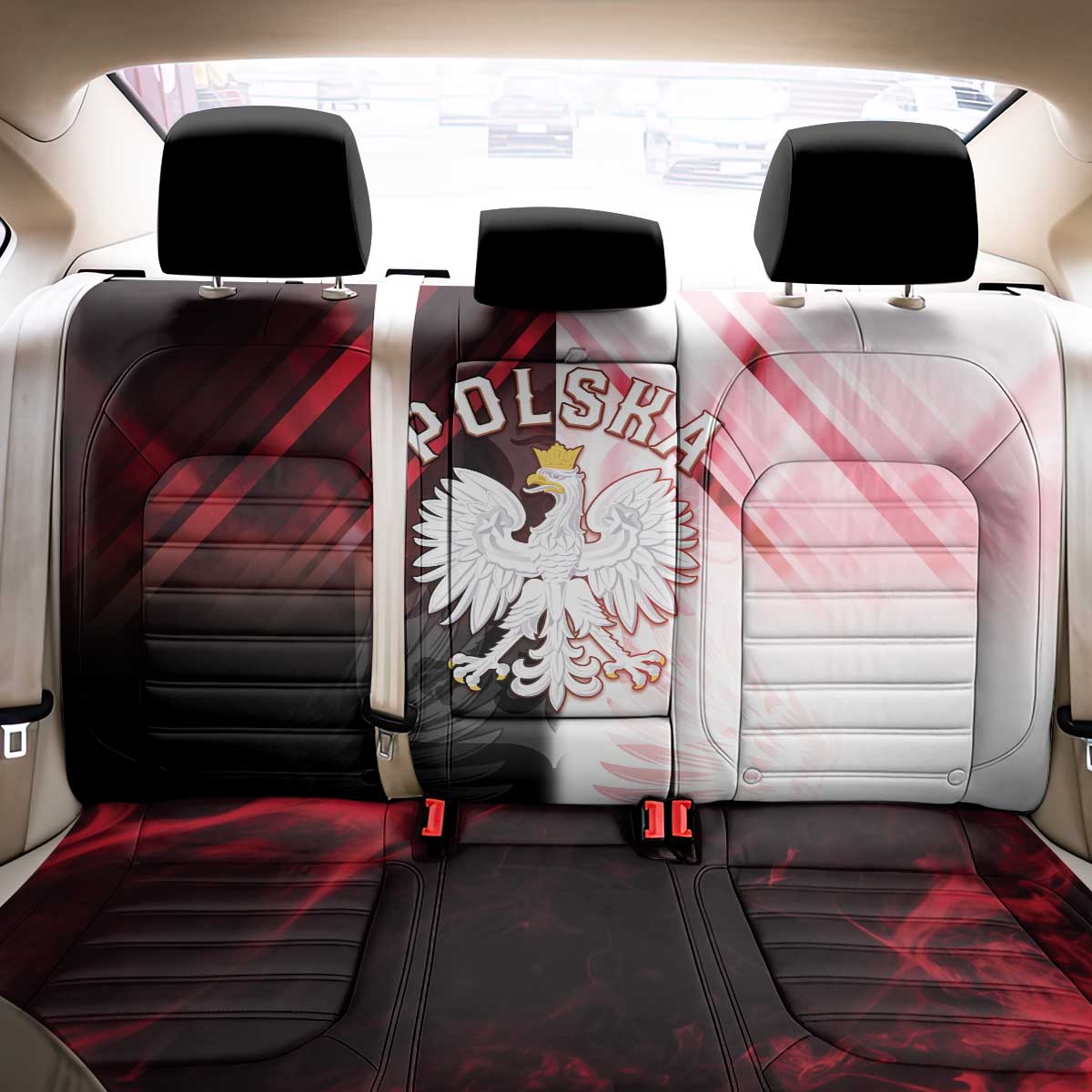 Poland Crowned Eagle Back Car Seat Cover Special Style - Wonder Print Shop