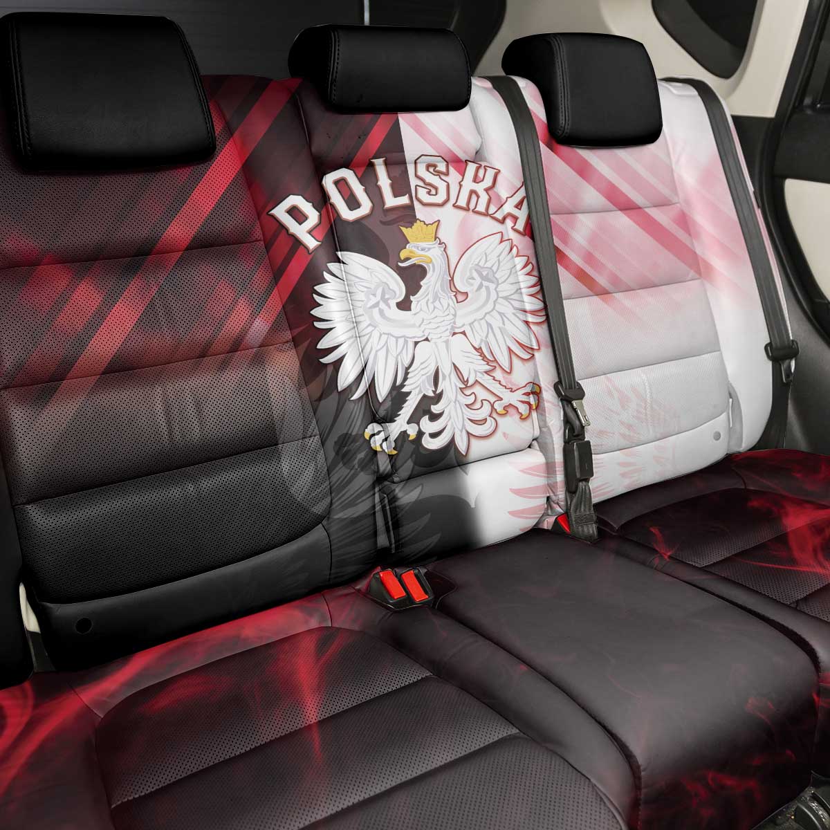 Poland Crowned Eagle Back Car Seat Cover Special Style - Wonder Print Shop