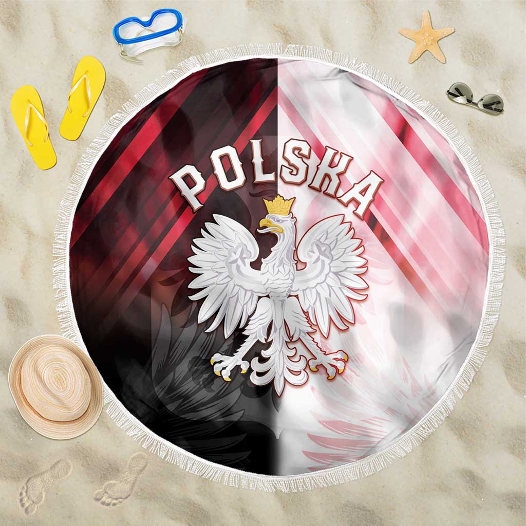 Poland Crowned Eagle Beach Blanket Special Style - Wonder Print Shop