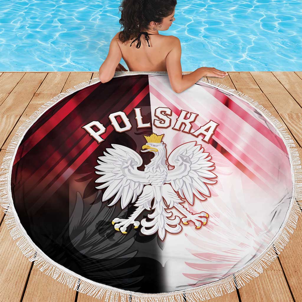 Poland Crowned Eagle Beach Blanket Special Style - Wonder Print Shop