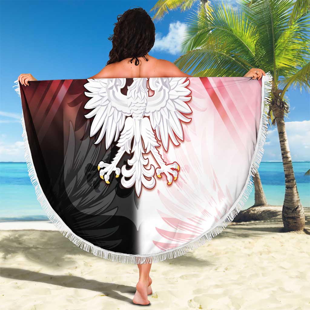 Poland Crowned Eagle Beach Blanket Special Style - Wonder Print Shop