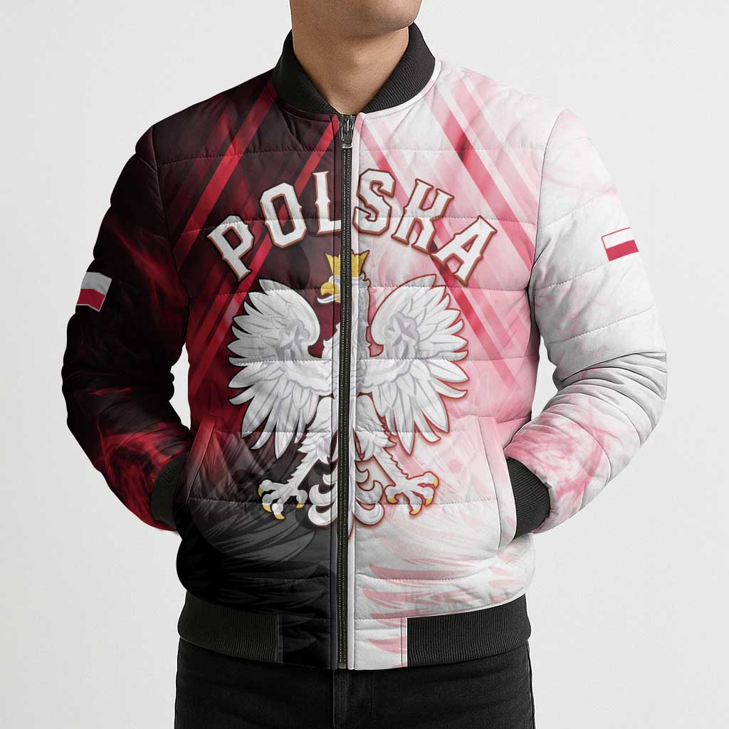 Personalized Poland Crowned Eagle Bomber Puffer Jacket Special Style - Wonder Print Shop