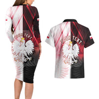 Personalized Poland Crowned Eagle Couples Matching Long Sleeve Bodycon Dress and Hawaiian Shirt Special Style - Wonder Print Shop