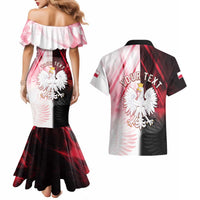 Personalized Poland Crowned Eagle Couples Matching Mermaid Dress and Hawaiian Shirt Special Style - Wonder Print Shop