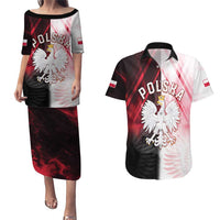 Personalized Poland Crowned Eagle Couples Matching Puletasi and Hawaiian Shirt Special Style - Wonder Print Shop