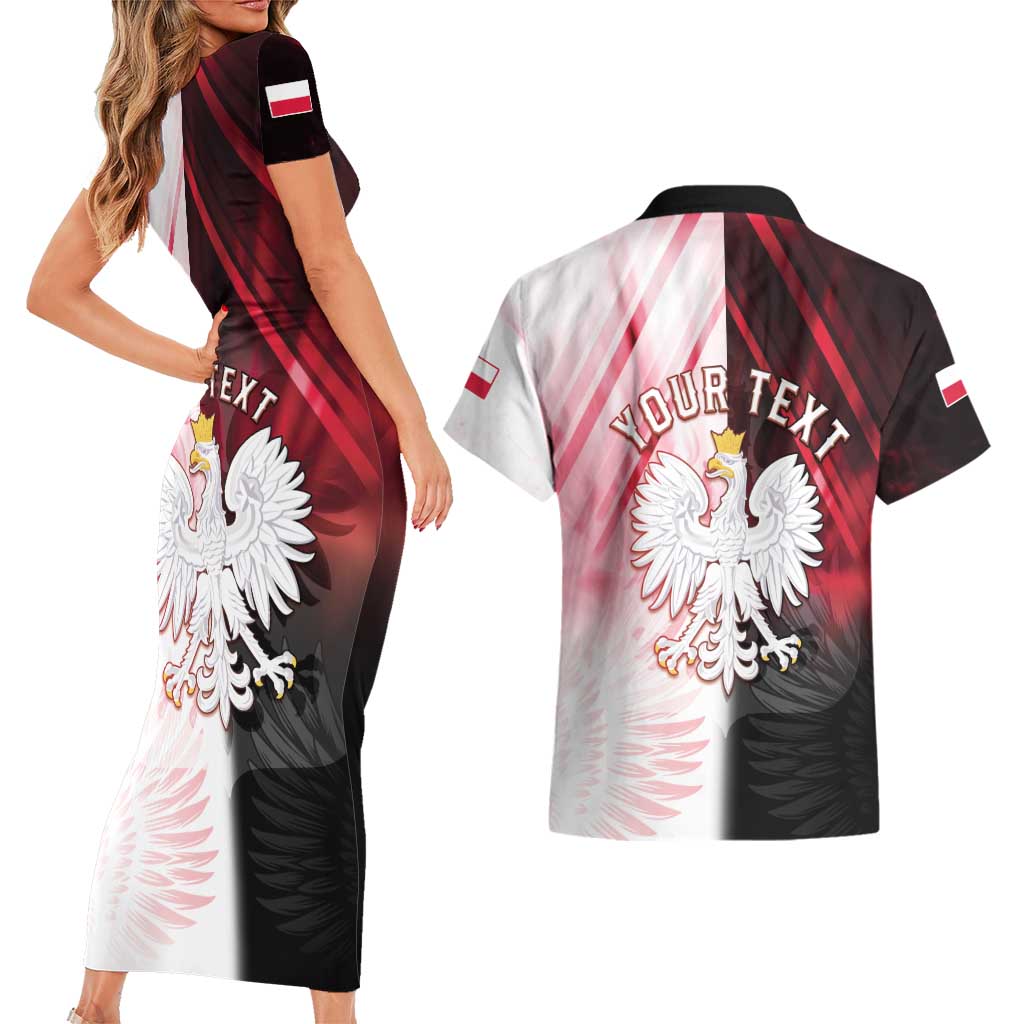 Personalized Poland Crowned Eagle Couples Matching Short Sleeve Bodycon Dress and Hawaiian Shirt Special Style - Wonder Print Shop