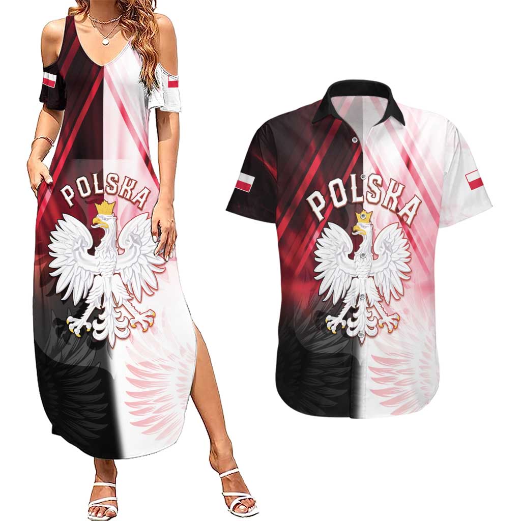 Personalized Poland Crowned Eagle Couples Matching Summer Maxi Dress and Hawaiian Shirt Special Style - Wonder Print Shop