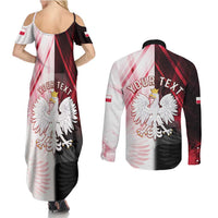 Personalized Poland Crowned Eagle Couples Matching Summer Maxi Dress and Long Sleeve Button Shirt Special Style - Wonder Print Shop