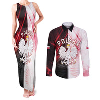 Personalized Poland Crowned Eagle Couples Matching Tank Maxi Dress and Long Sleeve Button Shirt Special Style - Wonder Print Shop