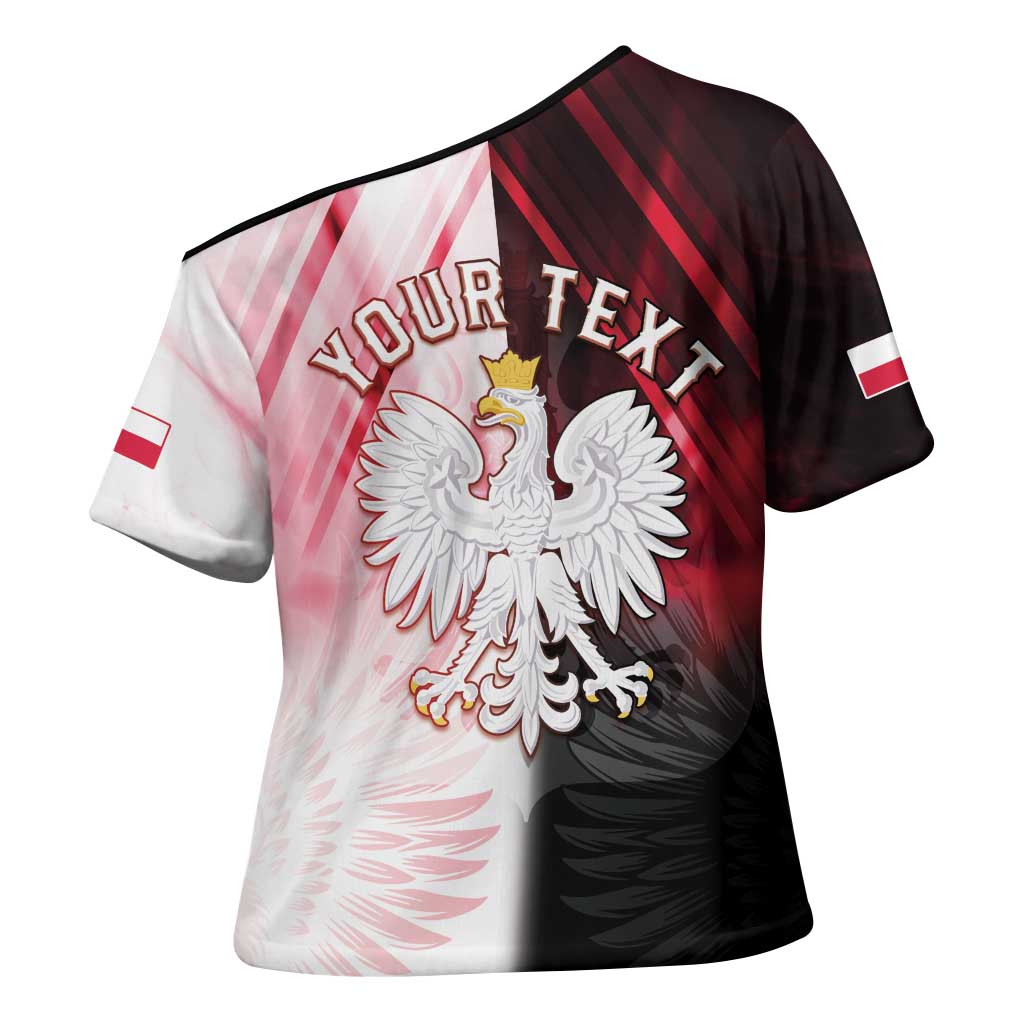 Personalized Poland Crowned Eagle Cross Shoulder Shirt Special Style - Wonder Print Shop