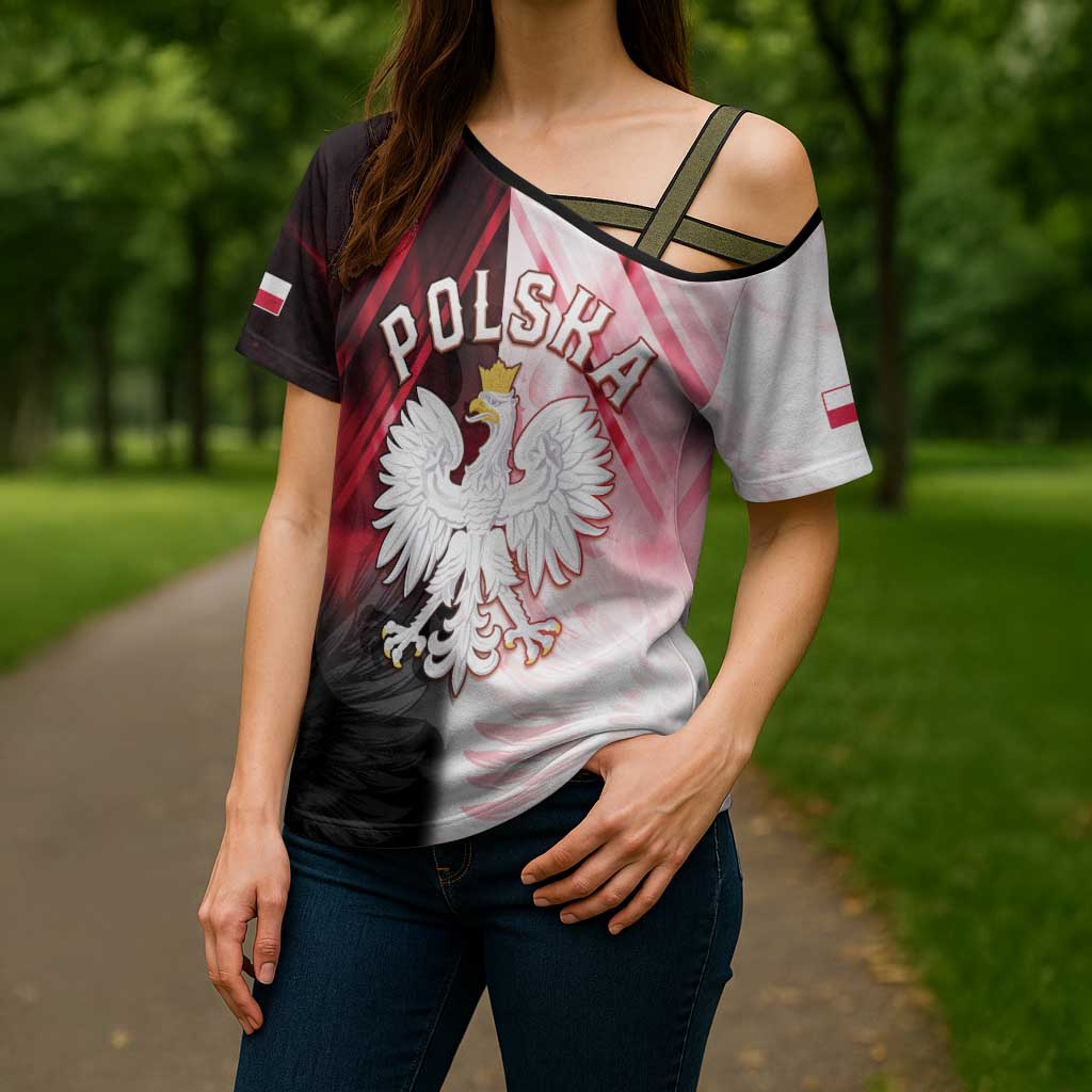 Personalized Poland Crowned Eagle Cross Shoulder Shirt Special Style - Wonder Print Shop