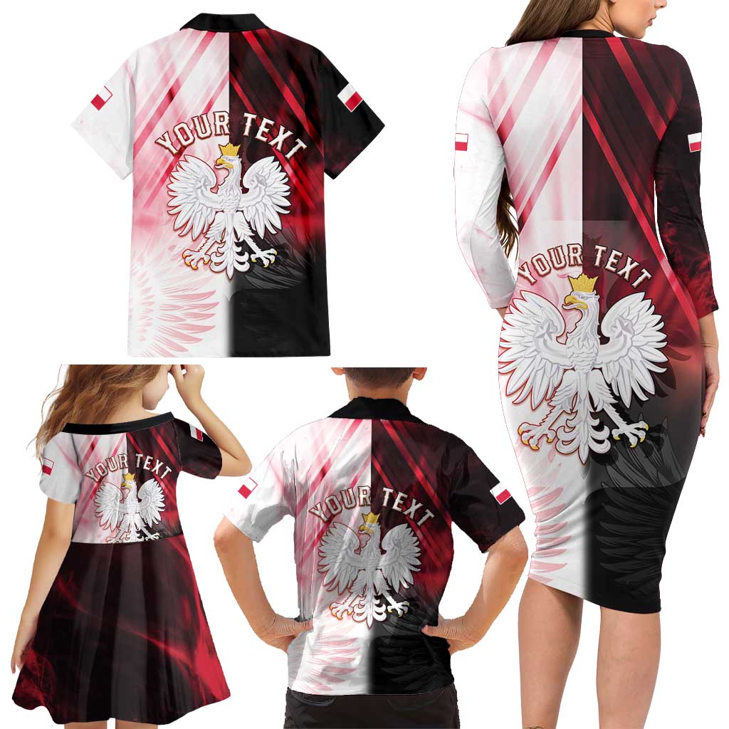 Personalized Poland Crowned Eagle Family Matching Long Sleeve Bodycon Dress and Hawaiian Shirt Special Style - Wonder Print Shop