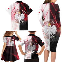 Personalized Poland Crowned Eagle Family Matching Long Sleeve Bodycon Dress and Hawaiian Shirt Special Style - Wonder Print Shop