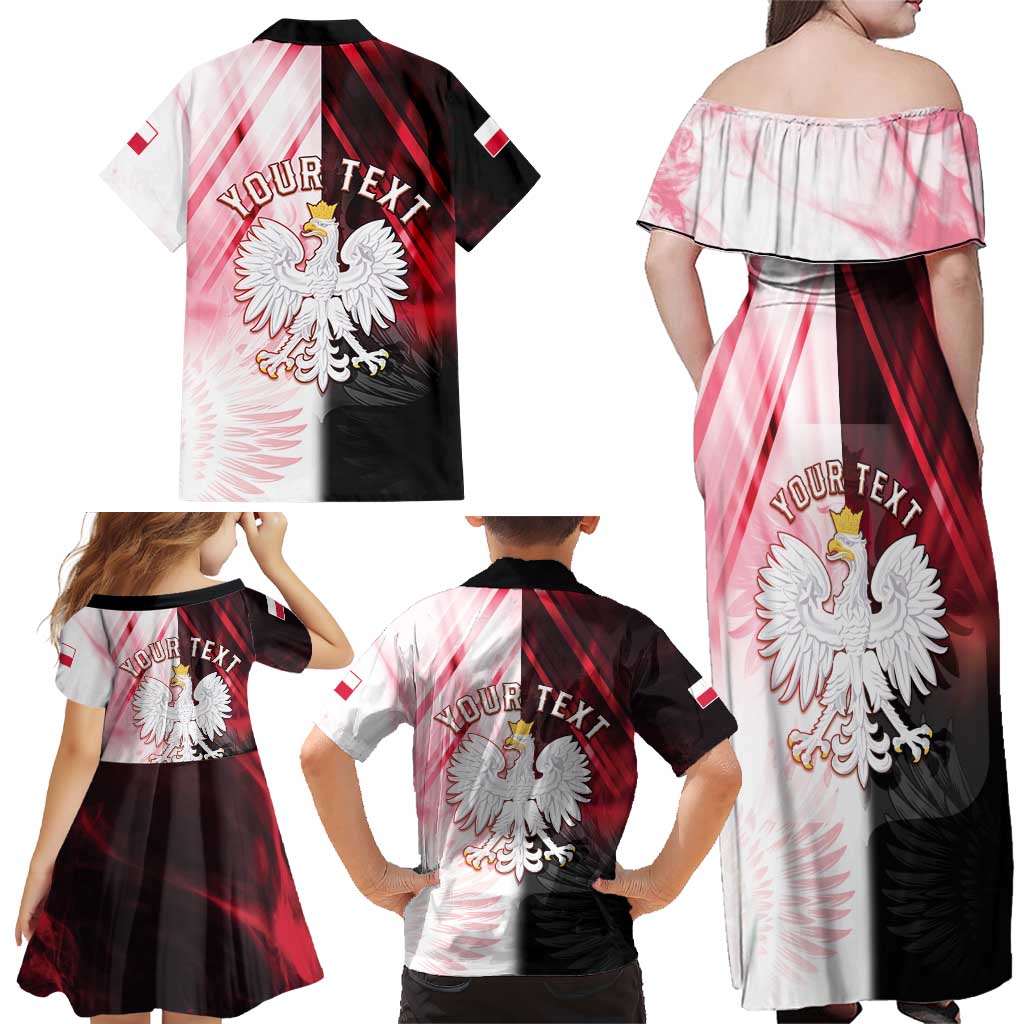 Personalized Poland Crowned Eagle Family Matching Off Shoulder Maxi Dress and Hawaiian Shirt Special Style - Wonder Print Shop