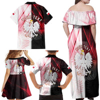 Personalized Poland Crowned Eagle Family Matching Off Shoulder Maxi Dress and Hawaiian Shirt Special Style - Wonder Print Shop