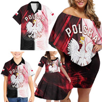 Personalized Poland Crowned Eagle Family Matching Off Shoulder Short Dress and Hawaiian Shirt Special Style - Wonder Print Shop