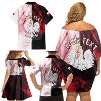 Personalized Poland Crowned Eagle Family Matching Off Shoulder Short Dress and Hawaiian Shirt Special Style - Wonder Print Shop
