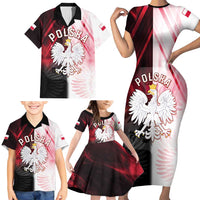 Personalized Poland Crowned Eagle Family Matching Short Sleeve Bodycon Dress and Hawaiian Shirt Special Style - Wonder Print Shop