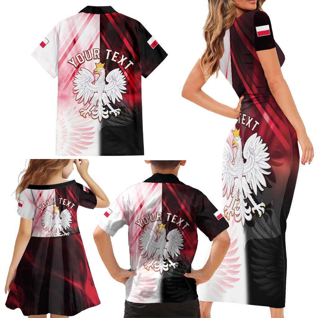Personalized Poland Crowned Eagle Family Matching Short Sleeve Bodycon Dress and Hawaiian Shirt Special Style - Wonder Print Shop