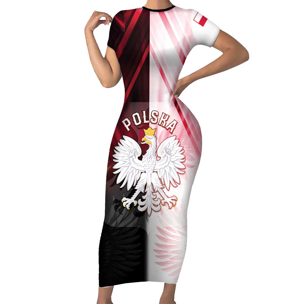 Personalized Poland Crowned Eagle Family Matching Short Sleeve Bodycon Dress and Hawaiian Shirt Special Style - Wonder Print Shop
