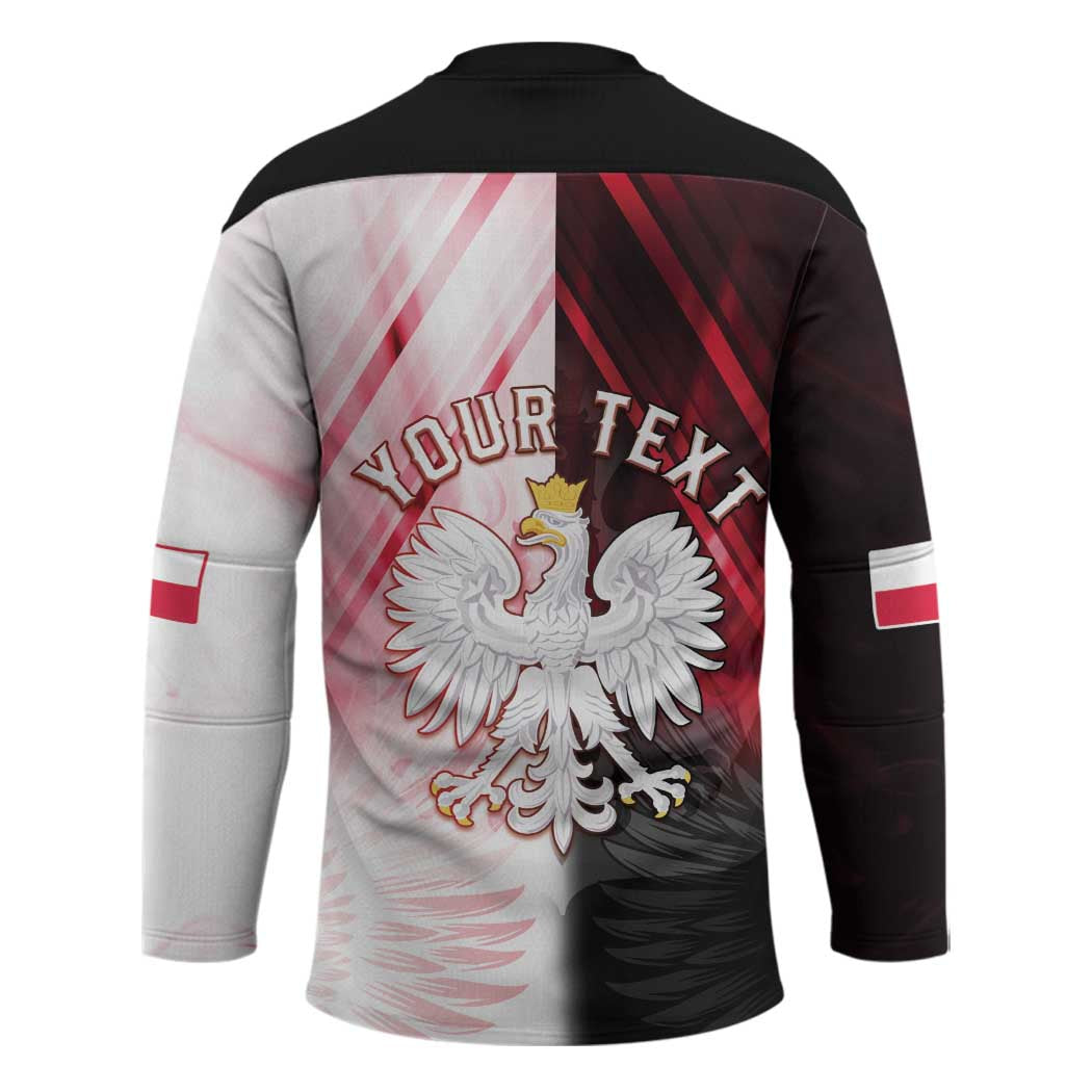 Personalized Poland Crowned Eagle Hockey Jersey Special Style - Wonder Print Shop