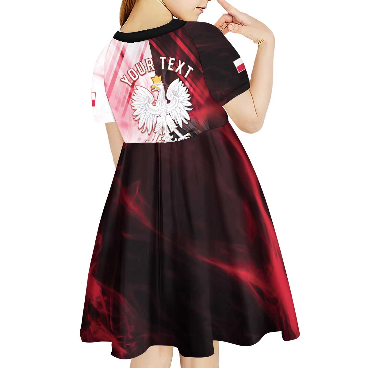 Personalized Poland Crowned Eagle Kid Short Sleeve Dress Special Style - Wonder Print Shop