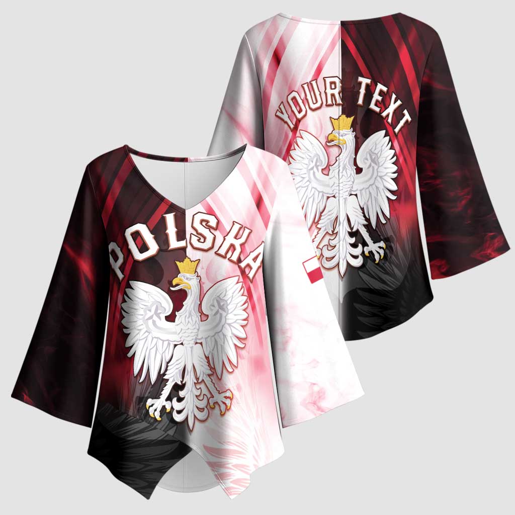 Personalized Poland Crowned Eagle Kimono Sleeve Blouse Special Style - Wonder Print Shop