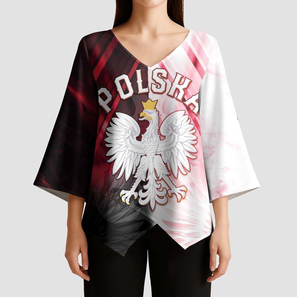 Personalized Poland Crowned Eagle Kimono Sleeve Blouse Special Style - Wonder Print Shop