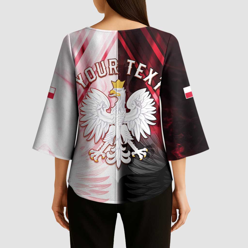 Personalized Poland Crowned Eagle Kimono Sleeve Blouse Special Style - Wonder Print Shop