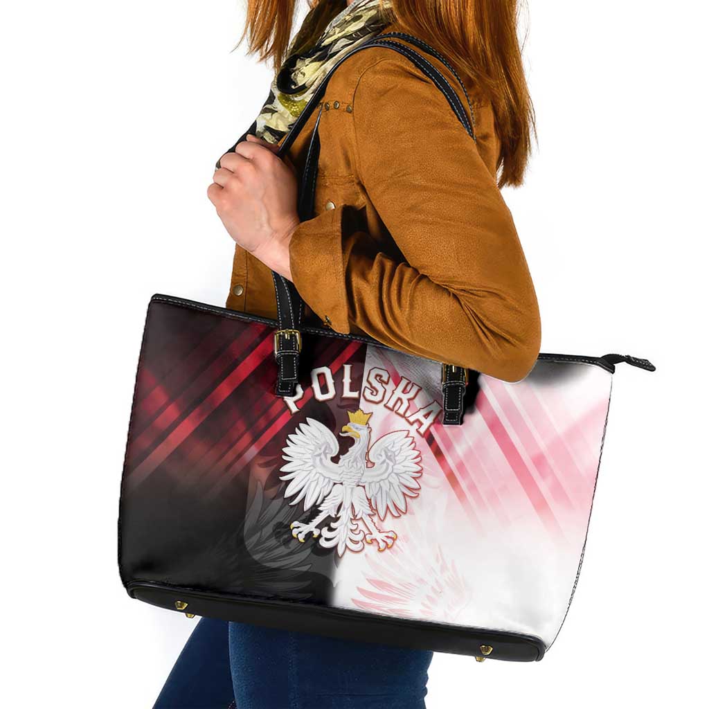 Poland Crowned Eagle Leather Tote Bag Special Style - Wonder Print Shop