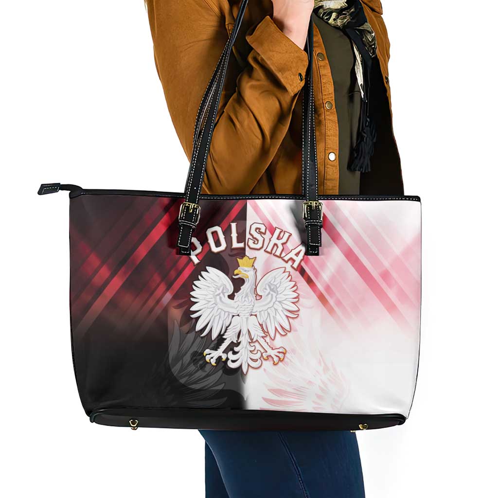 Poland Crowned Eagle Leather Tote Bag Special Style - Wonder Print Shop