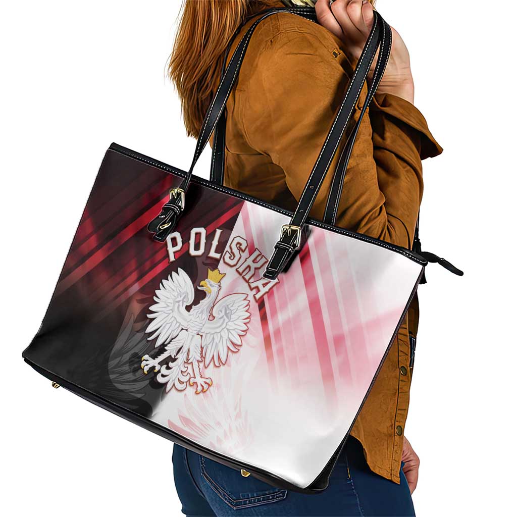 Poland Crowned Eagle Leather Tote Bag Special Style - Wonder Print Shop