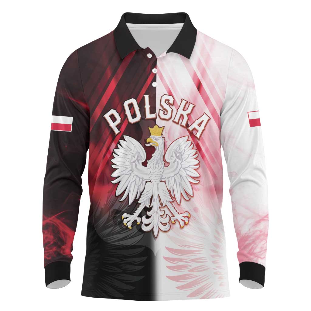 Personalized Poland Crowned Eagle Long Sleeve Polo Shirt Special Style - Wonder Print Shop