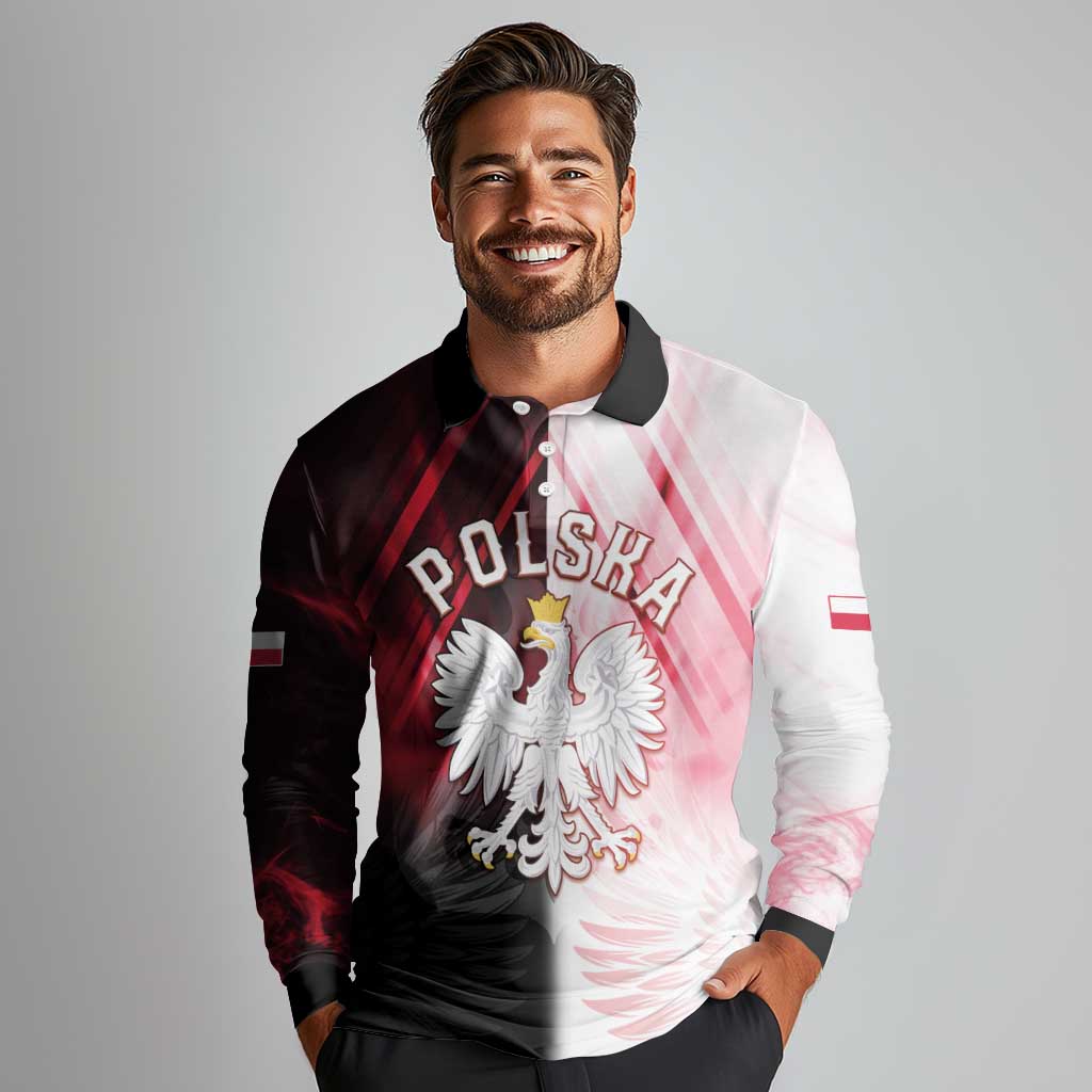 Personalized Poland Crowned Eagle Long Sleeve Polo Shirt Special Style - Wonder Print Shop