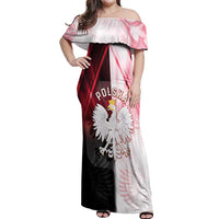 Personalized Poland Crowned Eagle Off Shoulder Maxi Dress Special Style - Wonder Print Shop