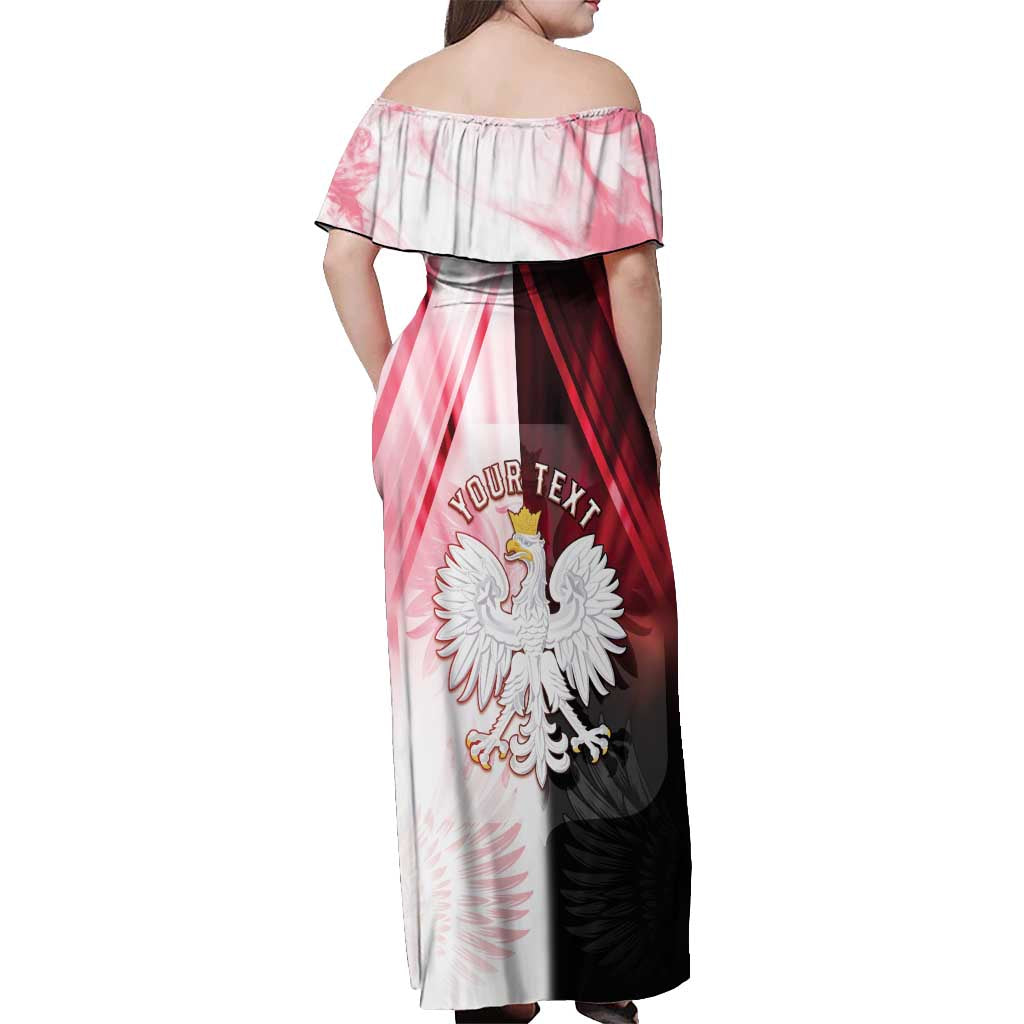 Personalized Poland Crowned Eagle Off Shoulder Maxi Dress Special Style - Wonder Print Shop