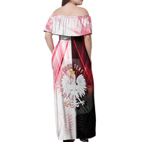 Personalized Poland Crowned Eagle Off Shoulder Maxi Dress Special Style - Wonder Print Shop