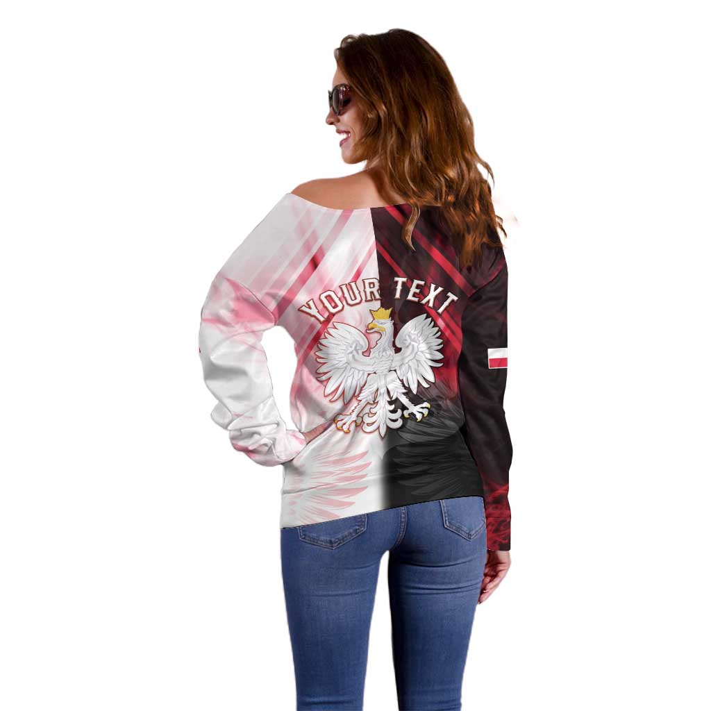 Personalized Poland Crowned Eagle Off Shoulder Sweater Special Style - Wonder Print Shop